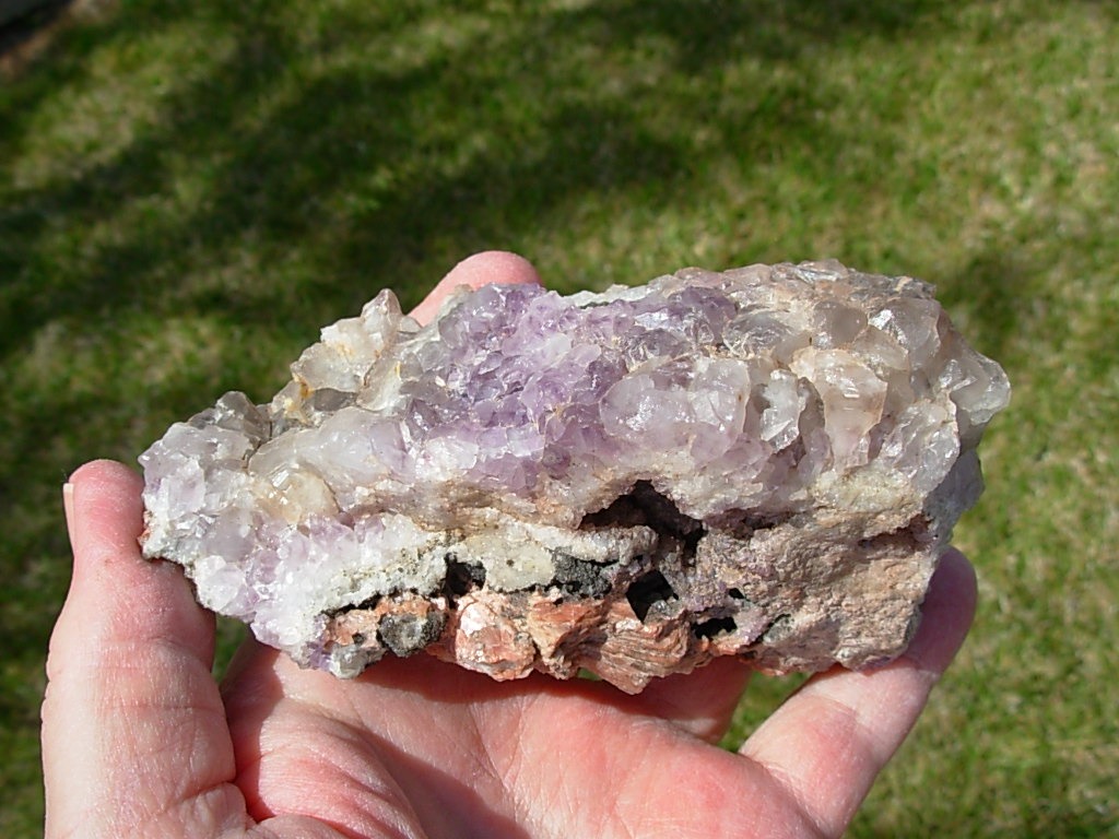 Purple Thunder Bay Amethyst Crystals on matrix