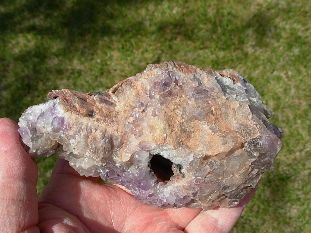Purple Thunder Bay Amethyst Crystals on matrix