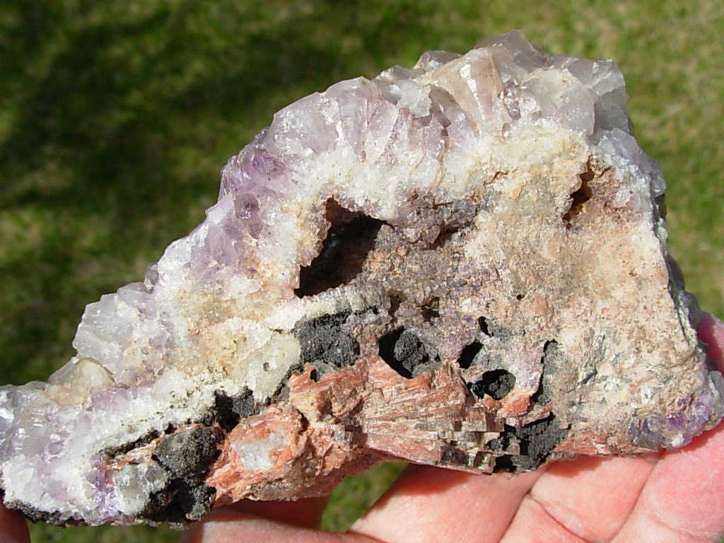 Purple Thunder Bay Amethyst Crystals on matrix