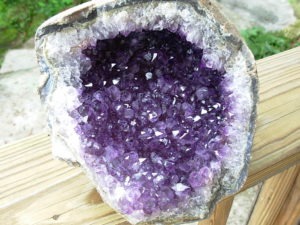 Beautiful Deep Purple Uruguay Amethyst Geode Plate