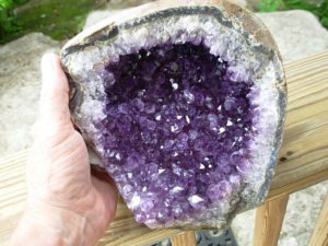 Beautiful Deep Purple Uruguay Amethyst Geode Plate