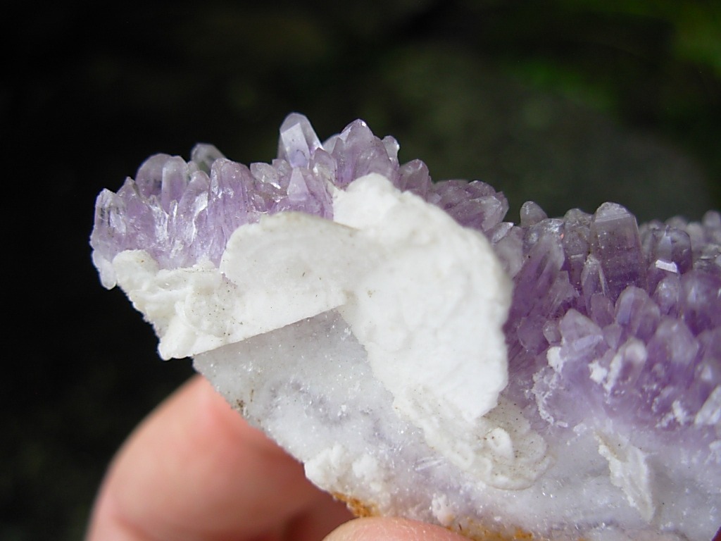 Beautiful Lavender Amethyst with Selenite on Quartz Matrix