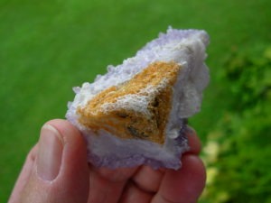 Beautiful Lavender Amethyst with Selenite on Quartz Matrix
