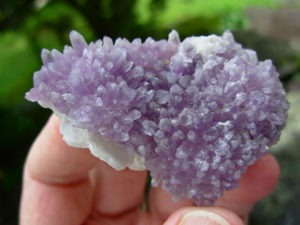 Beautiful Lavender Amethyst with Selenite on Quartz Matrix