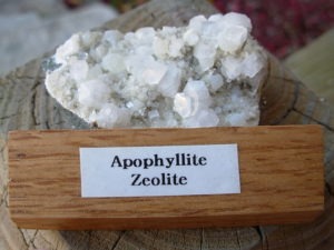 Clear Apophyllite Crystals with Calcite from Nasik, India
