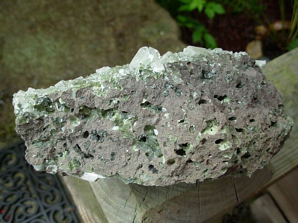 Large Apophyllite in Basalt Specimen from Jalgaon, India