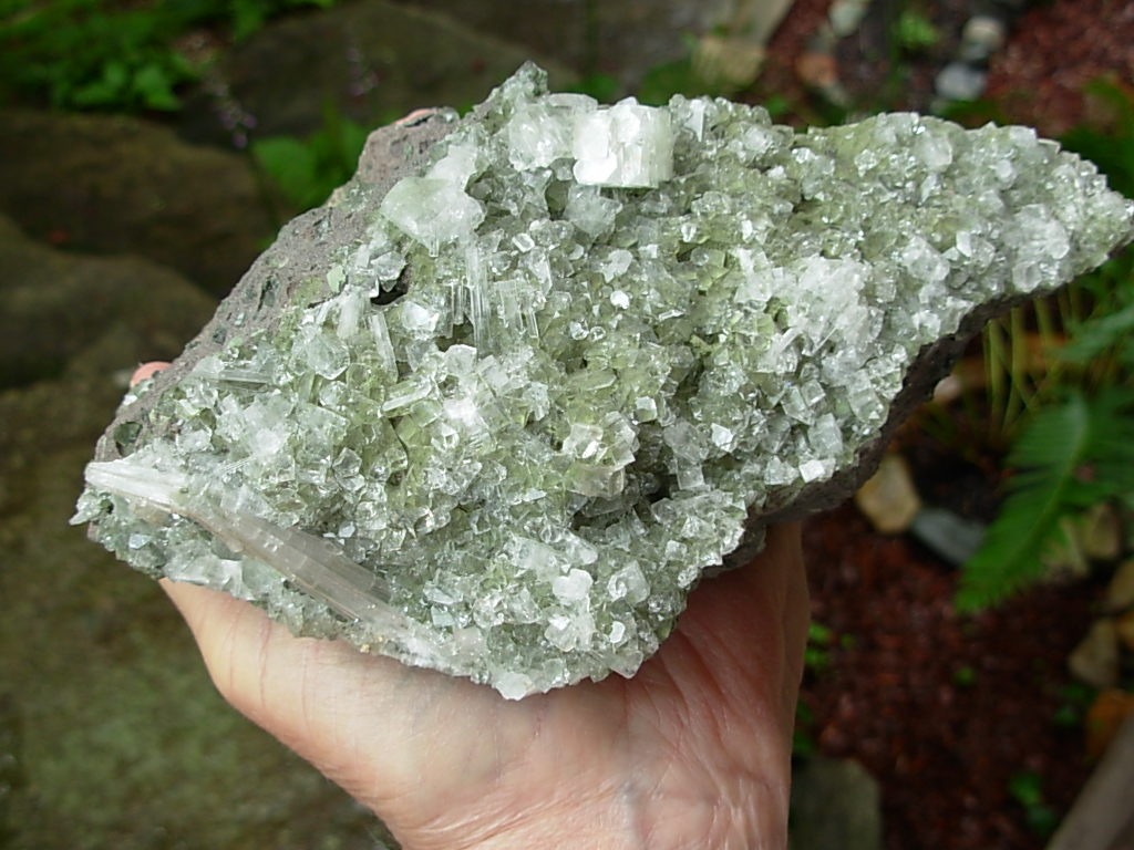 Large Apophyllite in Basalt Specimen from Jalgaon, India