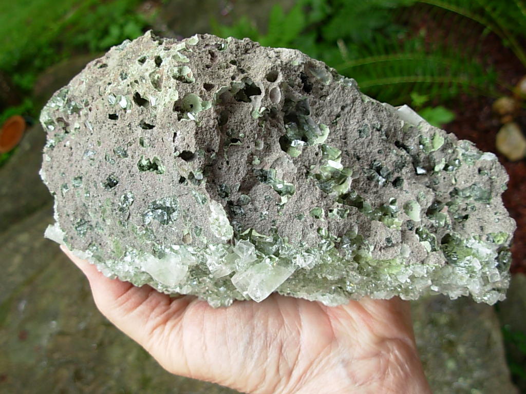 Large Apophyllite in Basalt Specimen from Jalgaon, India