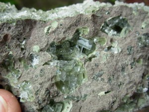 Large Apophyllite in Basalt Specimen from Jalgaon, India
