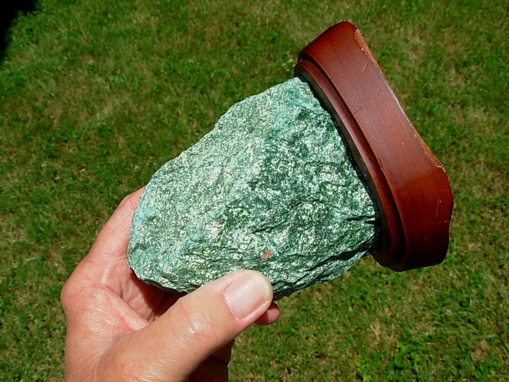 Aventurine Display with Stand from Brazil