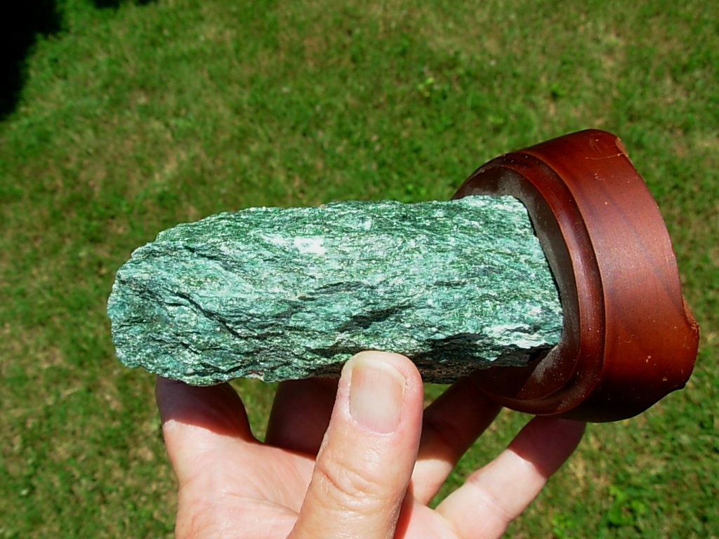 Aventurine Display with Stand from Brazil