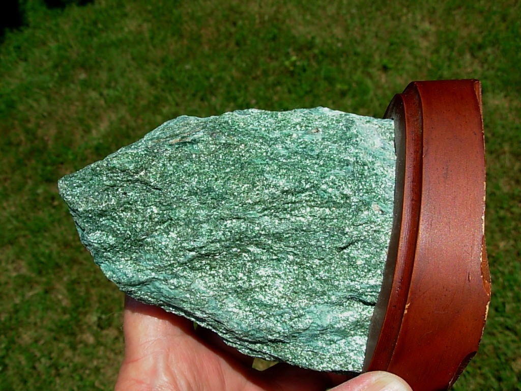 Aventurine Display with Stand from Brazil