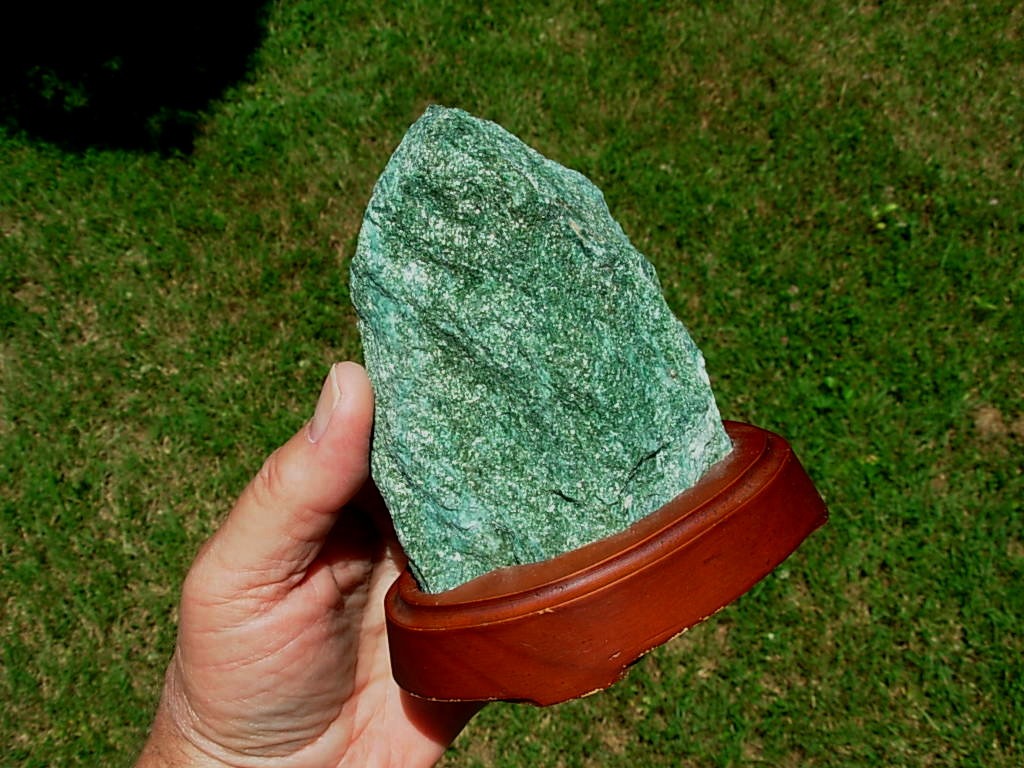 Aventurine Display with Stand from Brazil