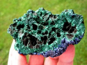 Azurite and Fibrous Malachite Specimen from the Congo