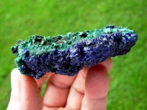 Azurite and Fibrous Malachite Specimen from the Congo