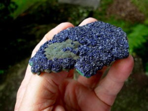 Rare Old Stock Azurite Crystals on Malachite Plate from Arizona