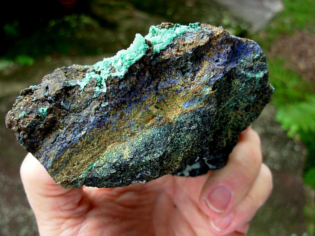 Velvet Malachite Azurite and Silica from NM