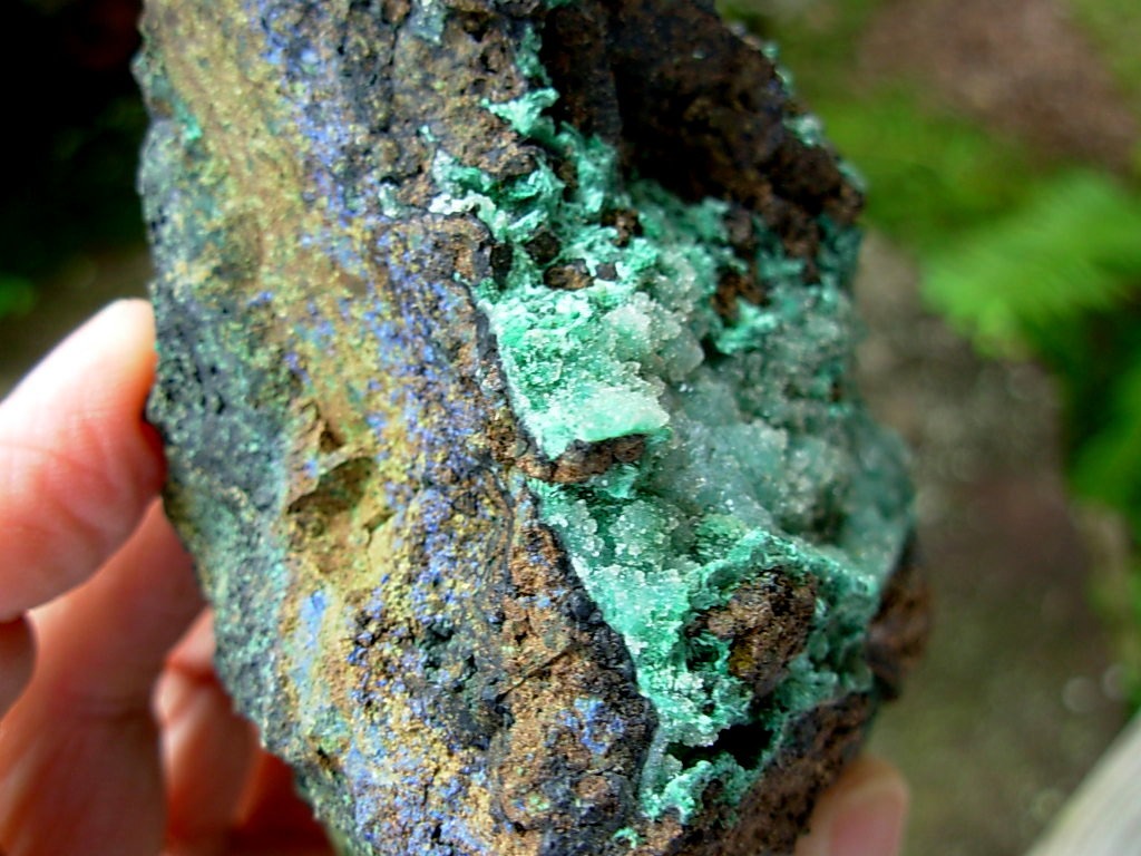 Velvet Malachite Azurite and Silica from NM