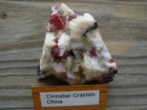 Beautiful Cranberry Cinnabar Crystals in matrix from China