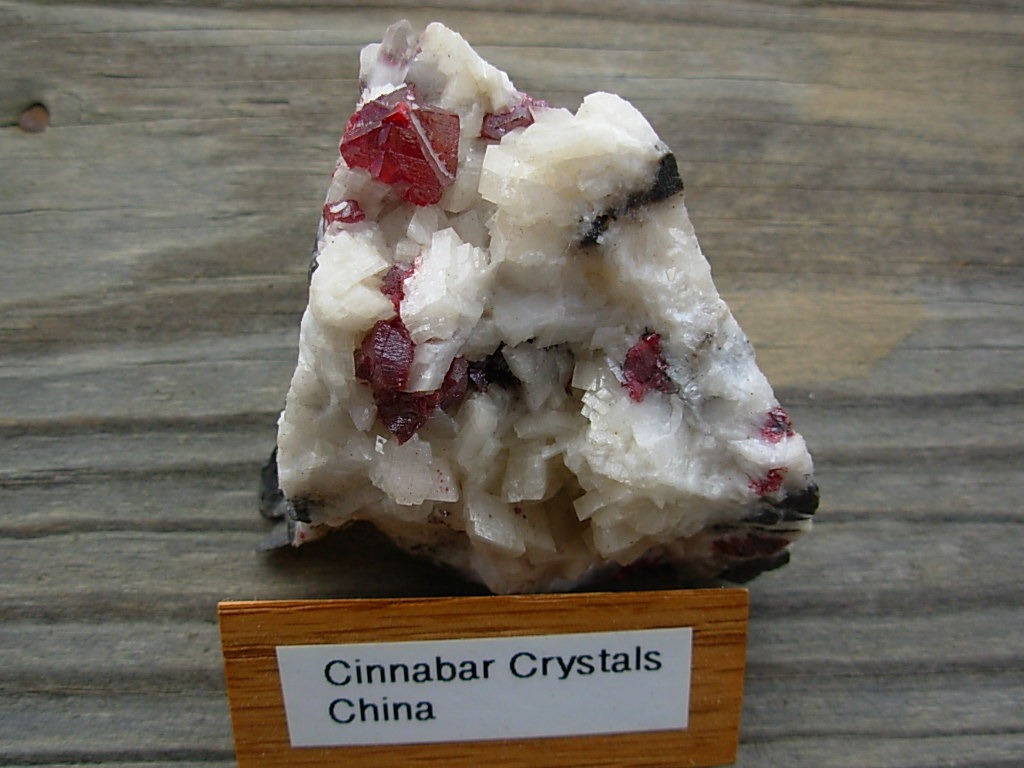 Beautiful Cranberry Cinnabar Crystals in matrix from China