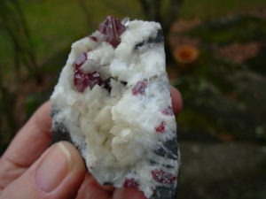 Beautiful Cranberry Cinnabar Crystals in matrix from China