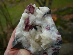 Beautiful Cranberry Cinnabar Crystals in matrix from China