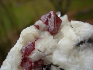 Beautiful Cranberry Cinnabar Crystals in matrix from China