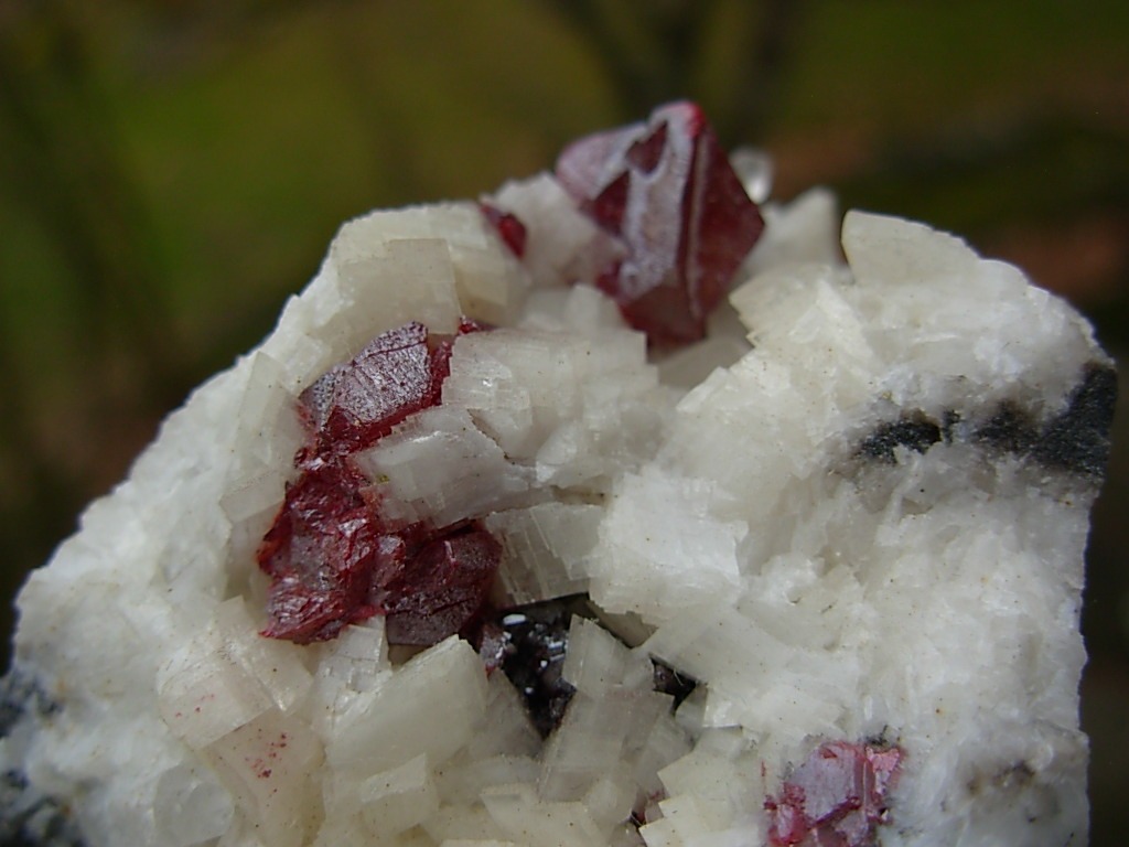 Beautiful Cranberry Cinnabar Crystals in matrix from China