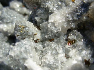 Calcite and Drusi Quartz on Danburite with Chalcopyrite
