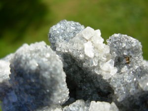 Calcite and Drusi Quartz on Danburite with Chalcopyrite
