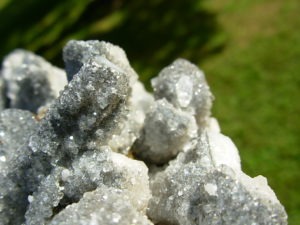 Calcite and Drusi Quartz on Danburite with Chalcopyrite