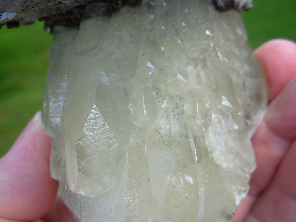 Chalcopyrite in Dolomite on Calcite from Reynolds County, Missouri
