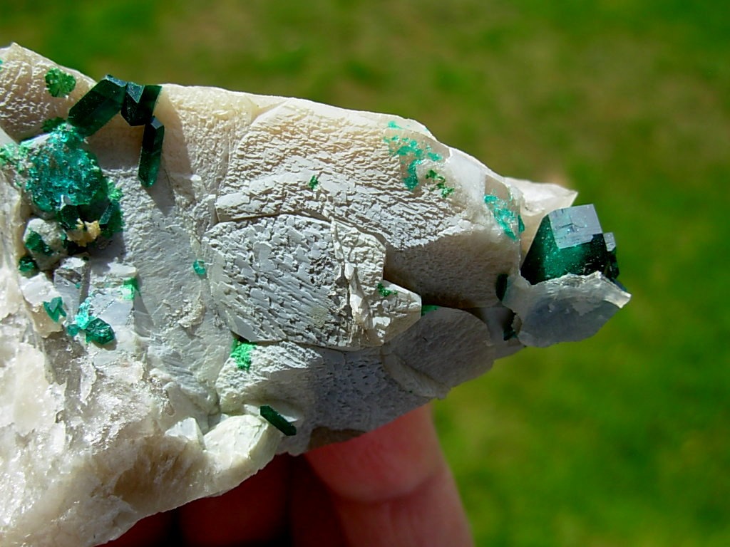 Dioptase on Matrix from Tsumeb Mine in Namibia