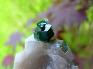 Dioptase on Matrix from Tsumeb Mine in Namibia