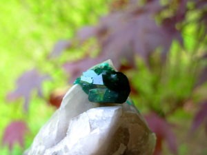 Dioptase on Matrix from Tsumeb Mine in Namibia