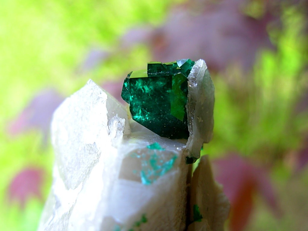 Dioptase on Matrix from Tsumeb Mine in Namibia