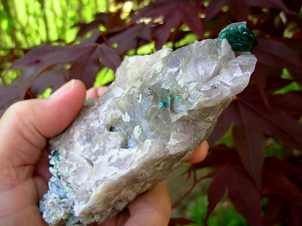 Dioptase on Matrix from Tsumeb Mine in Namibia