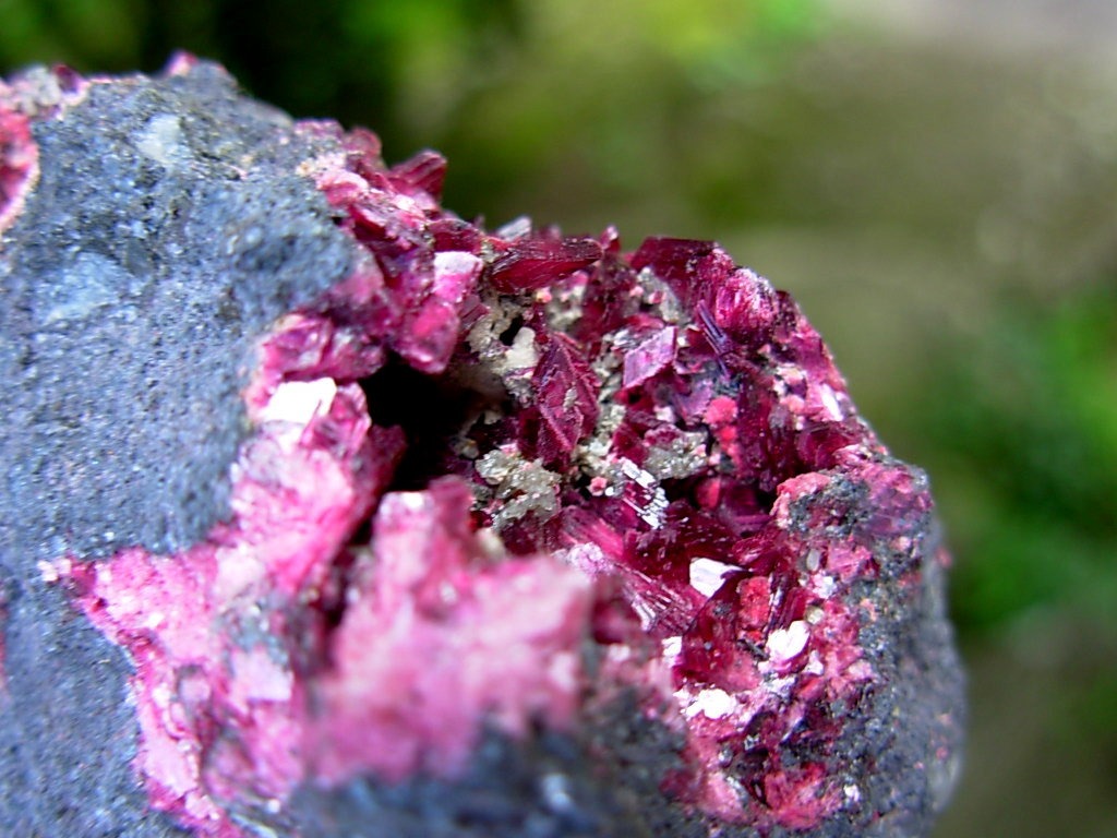 Erythrite Crystals on matrix from Morocco