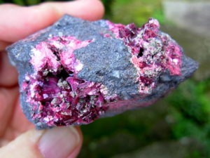 Erythrite Crystals on matrix from Morocco