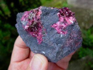 Erythrite Crystals on matrix from Morocco