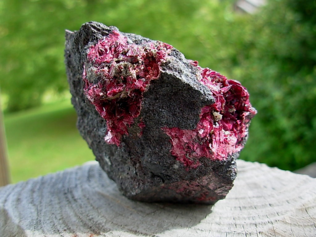 Erythrite Crystals on matrix from Morocco