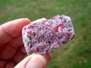 Eudialyte in Agrellite and Magnesio-Ferro-Kotopherite matrix from Canada
