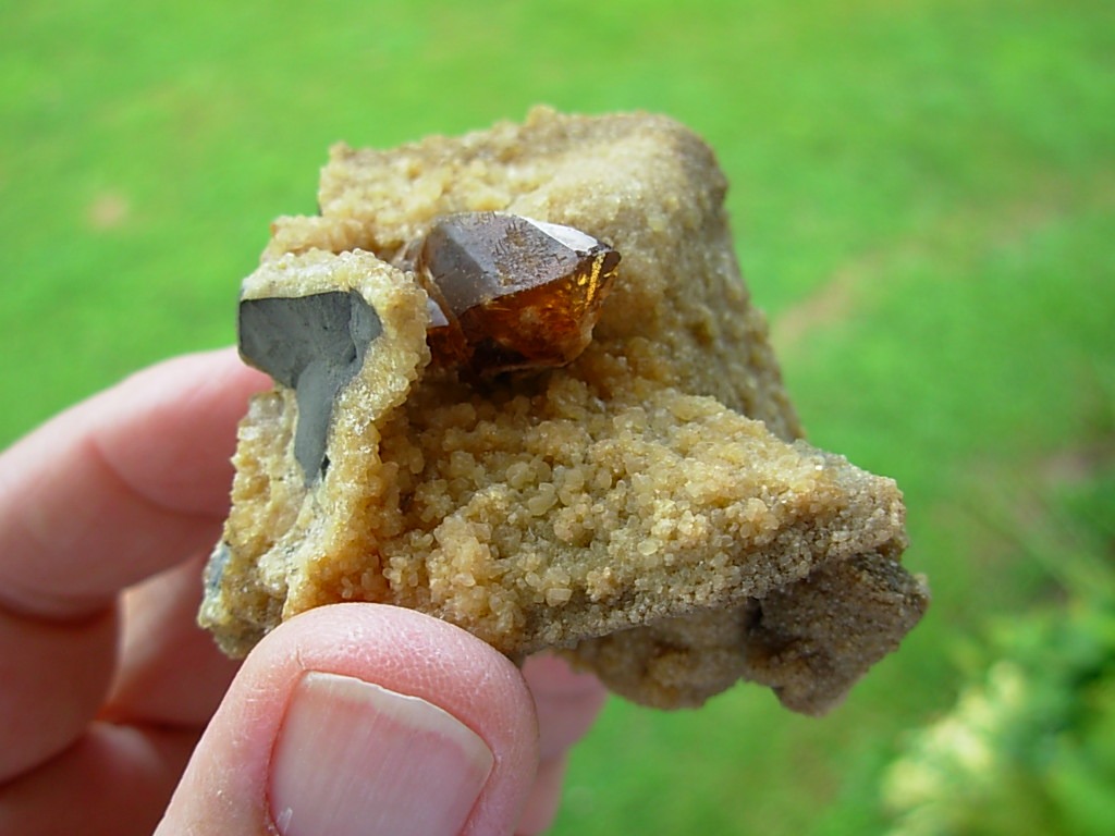 Golden Barite on Septarian Nodule from Elk Creek, SD