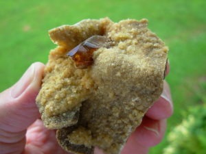 Golden Barite on Septarian Nodule from Elk Creek, SD