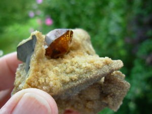 Golden Barite on Septarian Nodule from Elk Creek, SD
