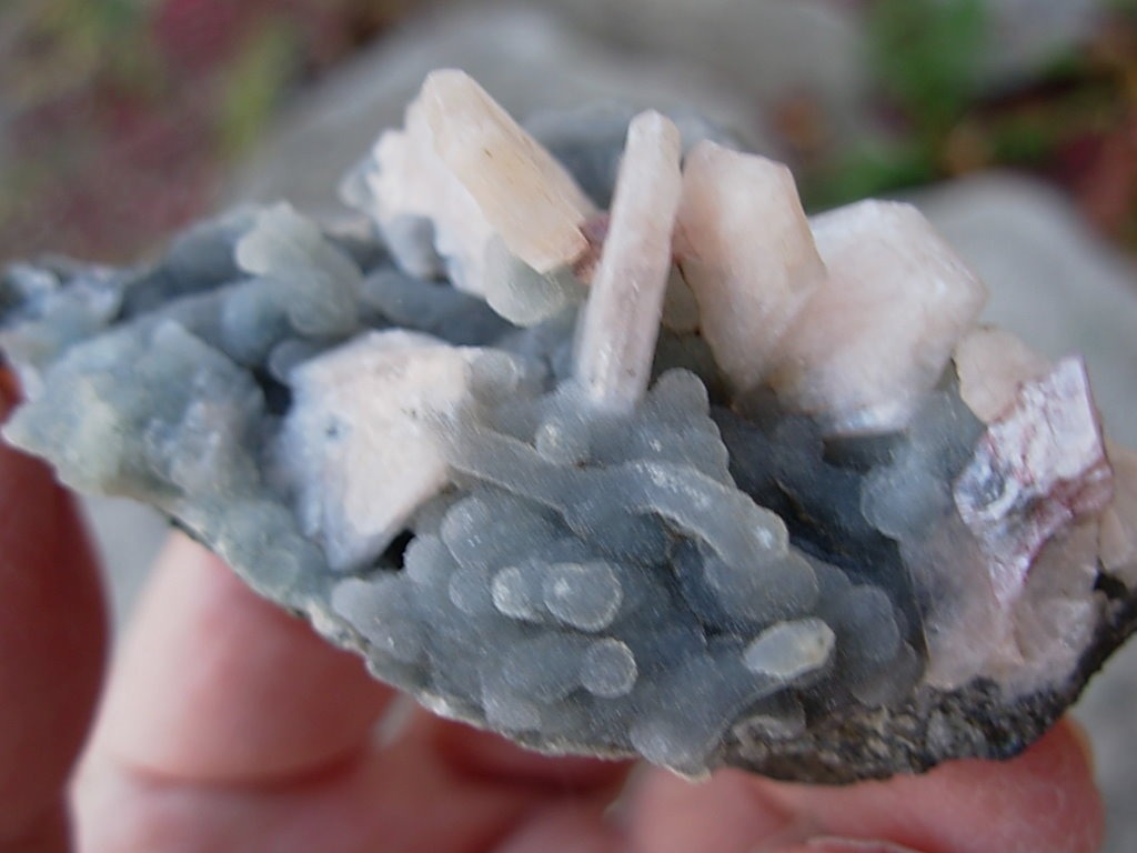 Heulandite on Quartz from Ahmednagar, India