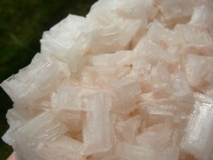 Hoppered Pink and Clear Halite from Searles Lake