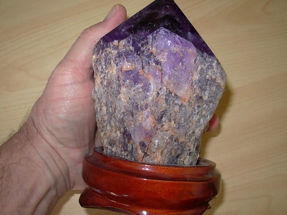 Huge 2.68 Lb Amethyst Point from Roraima, Brazil