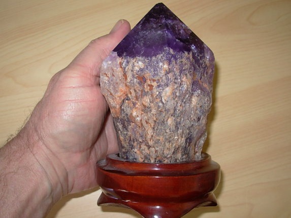 Huge 2.68 Lb Amethyst Point from Roraima, Brazil