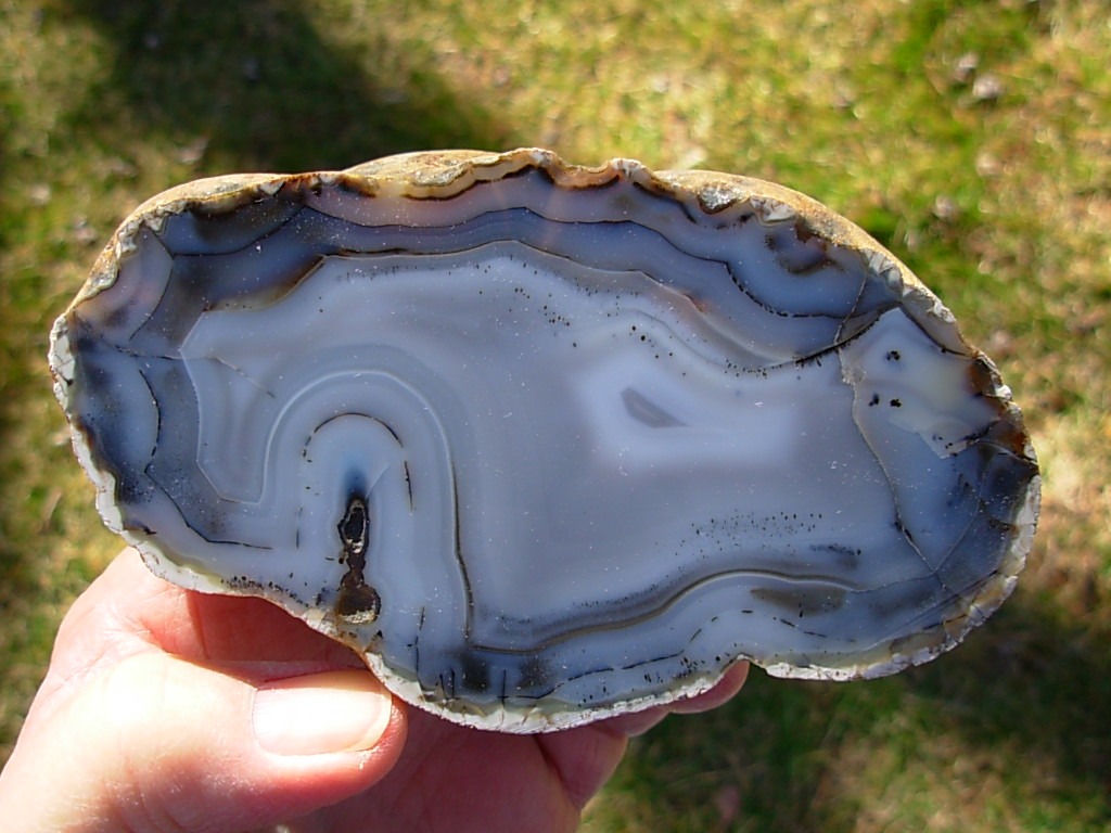 India Whiteskin Agate Polished Nodule
